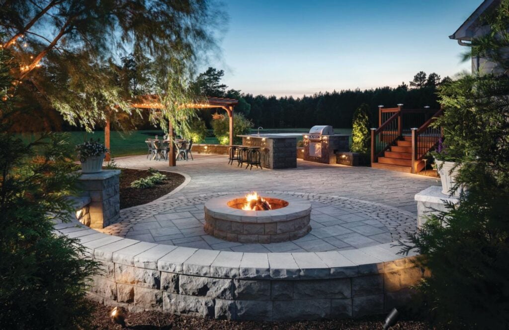 belgard rooms backyard patio design