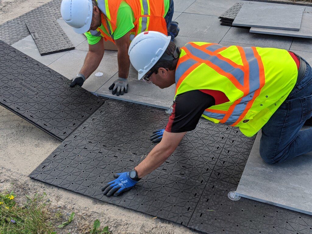 EZ Base Foam Paver Base Walkway Installation