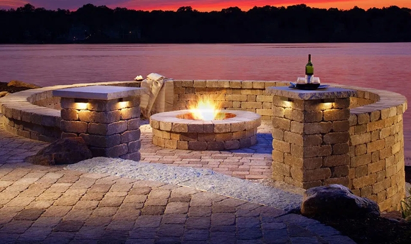 Jaw-Dropping Custom Fire Pit Patios Made With Pavers