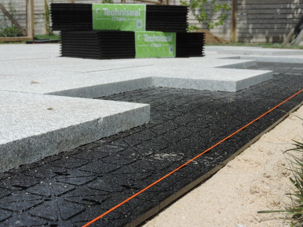 Techniseal and EZ Base Foam Panels Concrete Pavers