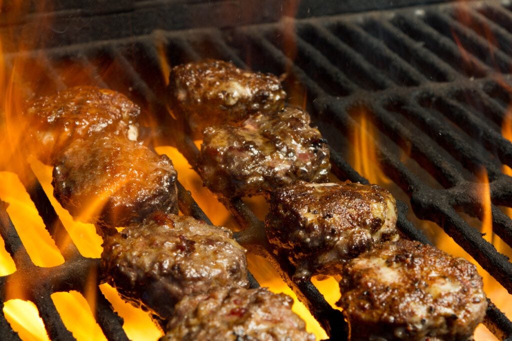 how long to grill burger sliders on an outdoor grill?