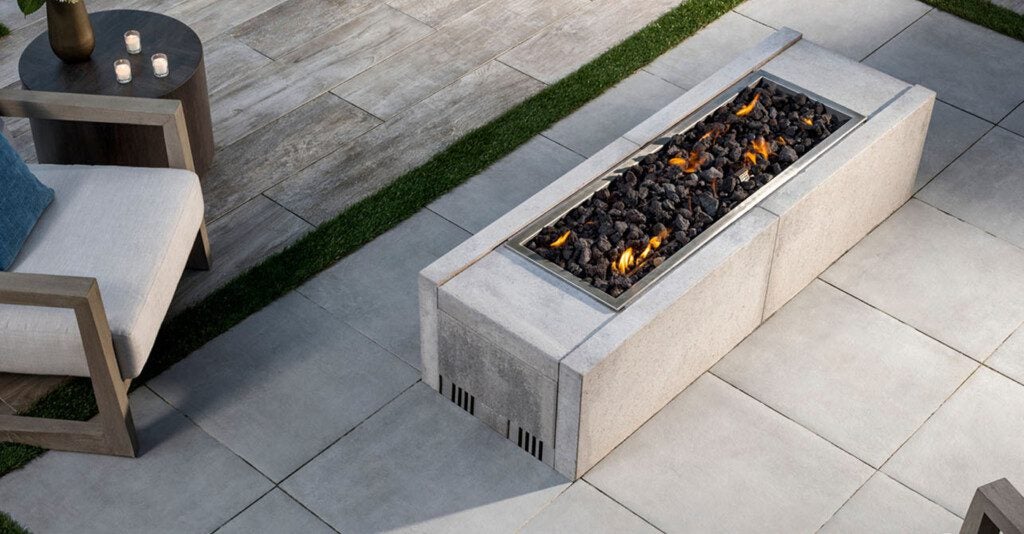 Modern Linear Outdoor Fire Pits