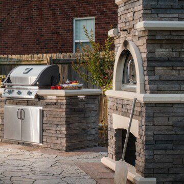 Denver Outdoor Kitchen Belgard Bordeaux Grill Island