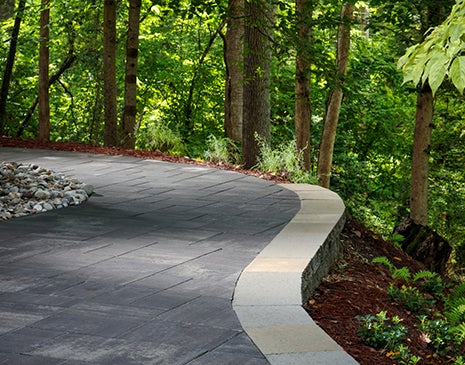 Concrete paver driveway