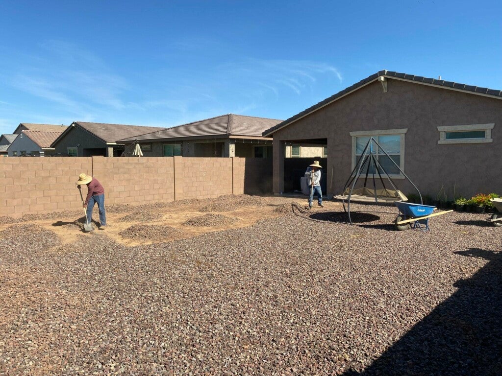 backyard renovation with belgard