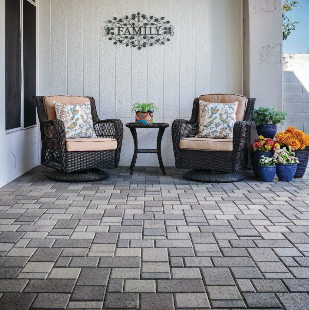 belgard front porch concrete pavers