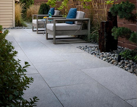 concrete paver backyard patio