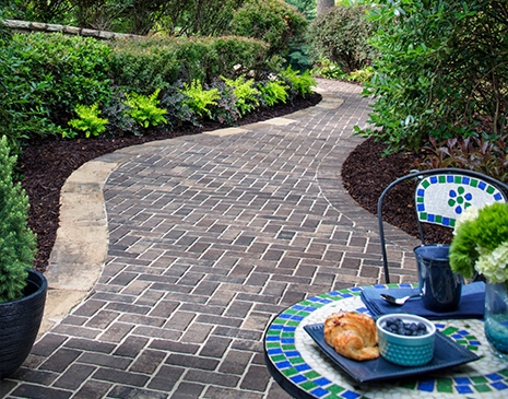 Walkway made of brick pavers that can be installed in Tampa, Florida