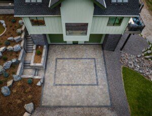 paver driveway and hardscapes at the HGTV Dream Home 2023