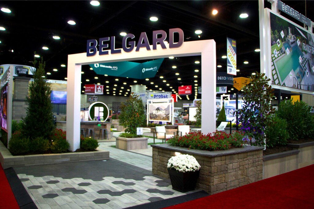 The Belgard booth on the floor of the HNA tradeshow