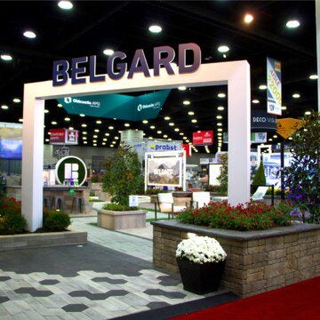 The Belgard booth on the floor of the HNA tradeshow