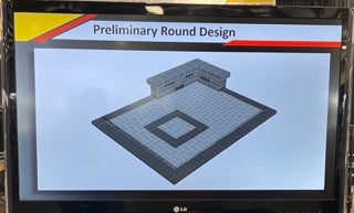 All teams installed this same patio and seat wall design in the preliminary round.