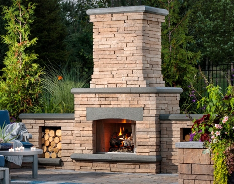 Outdoor fireplace for installation in New York City