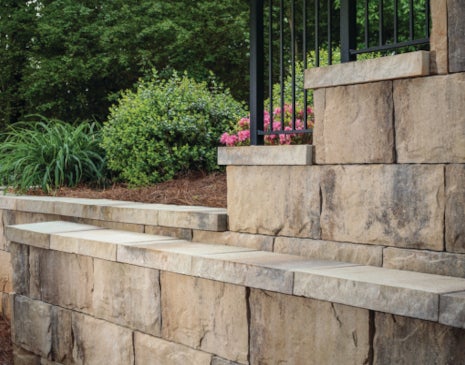 St. Louis retaining walls with built-in seating