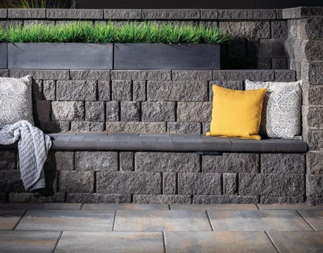 Landscape wall with built-in seating for Seattle