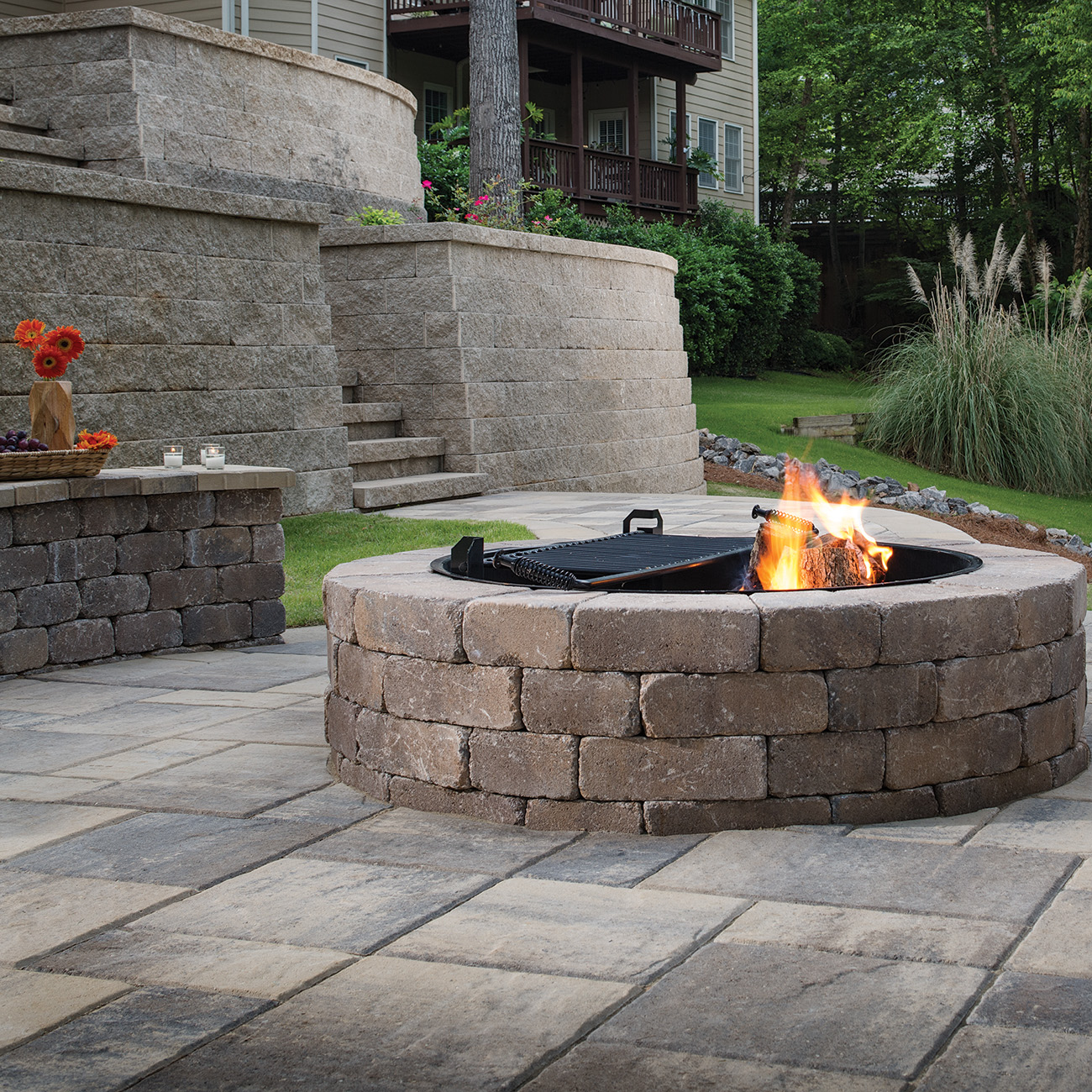 Weston Stone™ Contemporary Stone Fire Pit Kit Belgard