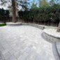 Paver patio with artificial turf