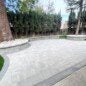 Paver patio with artificial turf