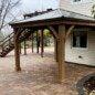 Paver patio and pergola backyard renovation