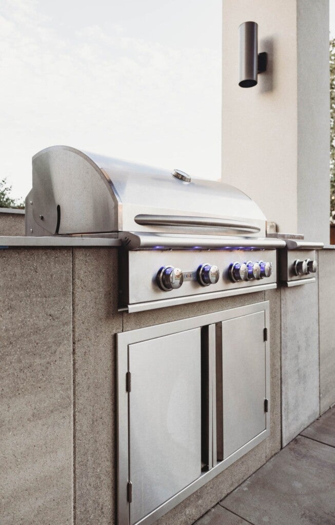 Elements Grill in outdoor kitchen for Hand Makes Home