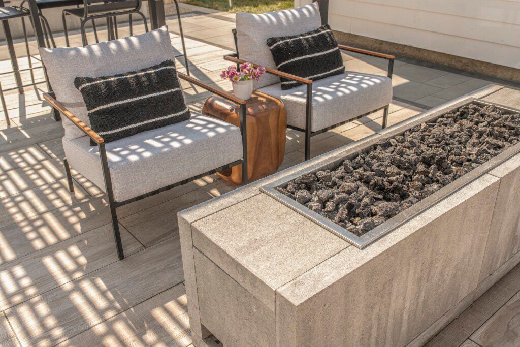 Belgard pavers and fire pit