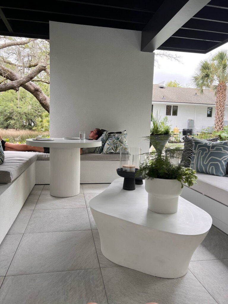 Megan Molten's poolhouse at the Mod Pod Pool Pad