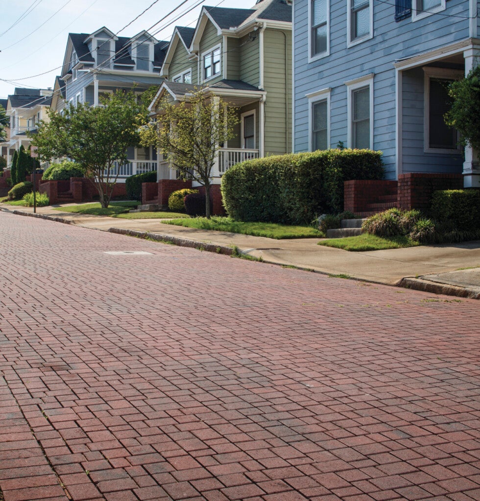 permeable paver street