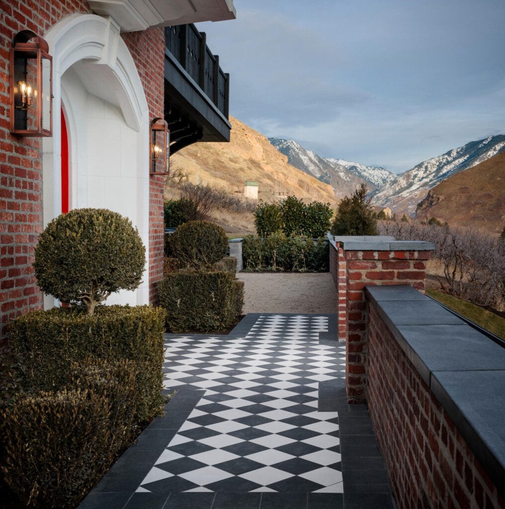 Belgard pavers featured at the Tan France home in Utah 