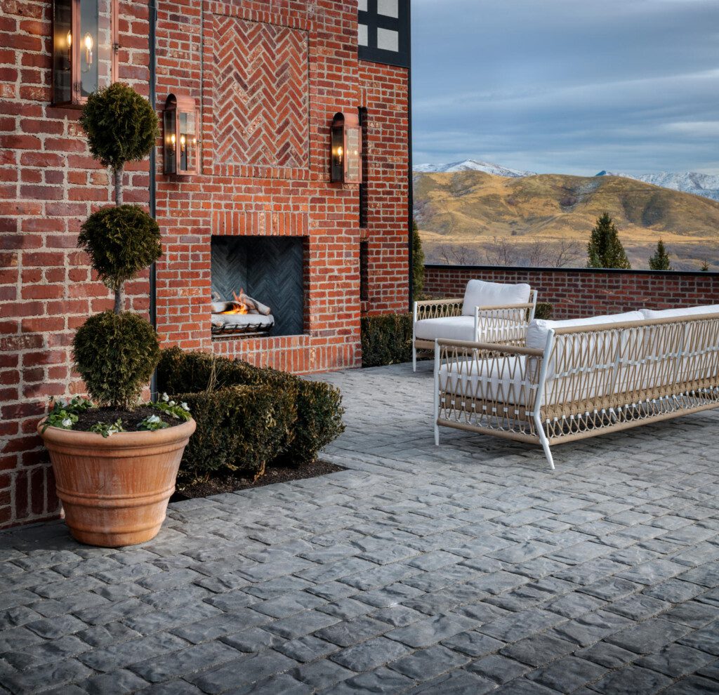 Belgard Charlestone paver at Tan France home in Utah