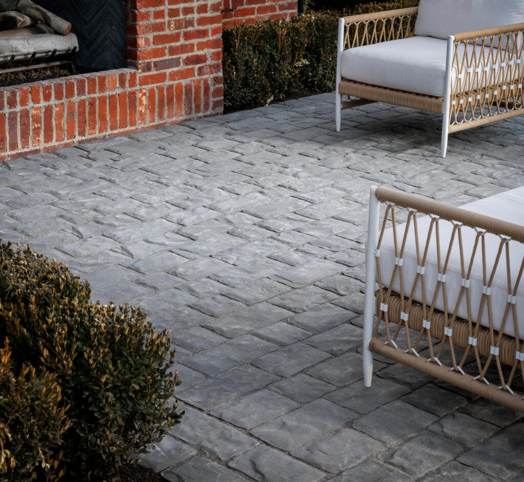 Charlestone paver at the Tan France home