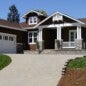 new driveway and raised planter