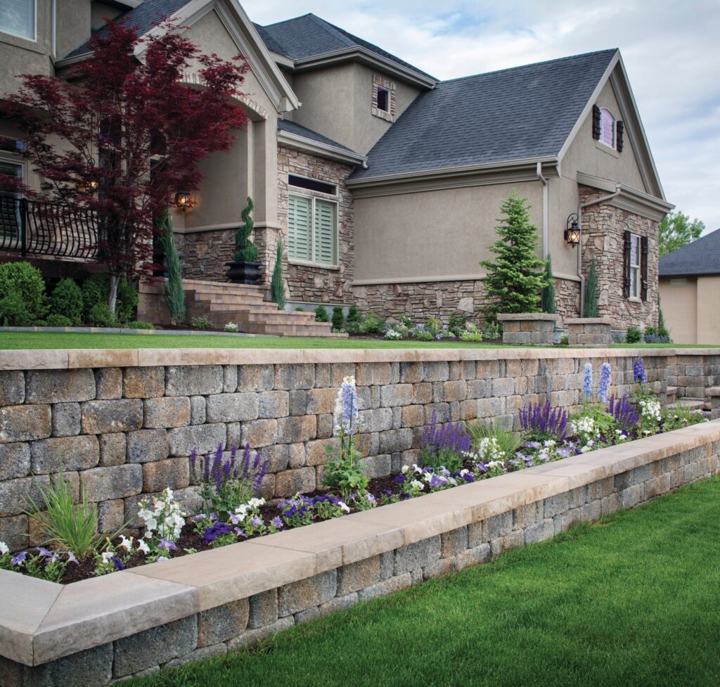 garden wall with steps