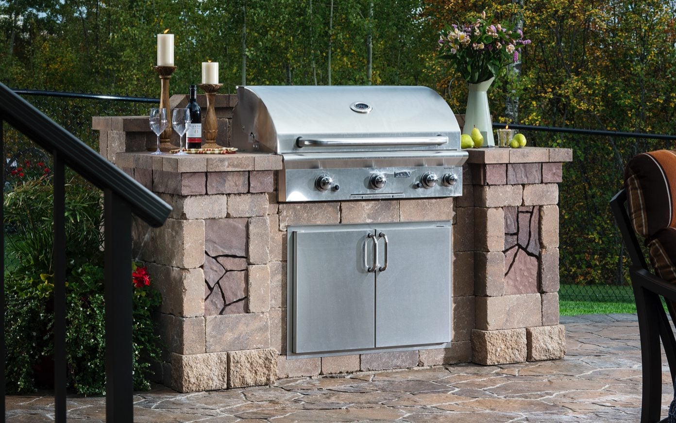 Îlots encastrés pour grills extérieurs