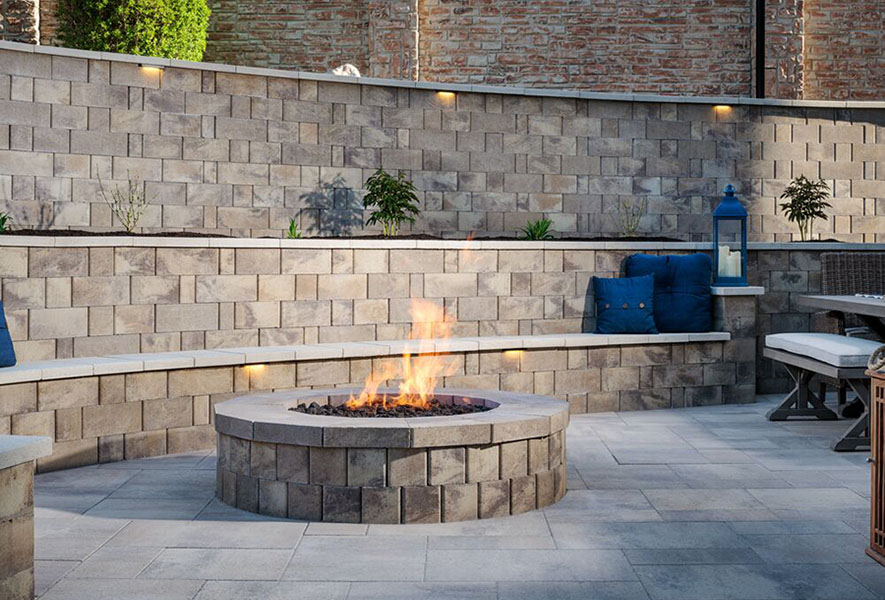 tiered paver retaining wall