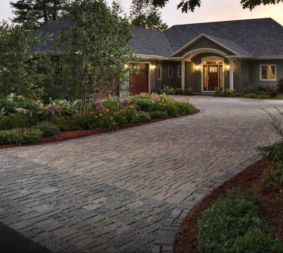 long paver driveway