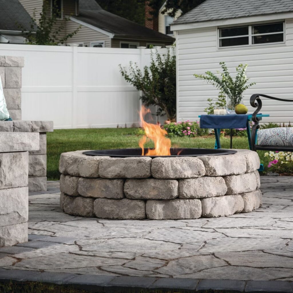 Belgard Flagstone Fire Pit in Arcadian Blend color