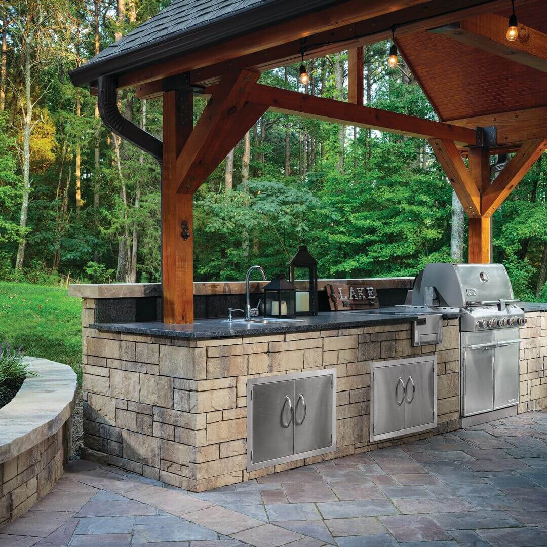 outdoor kitchen covering